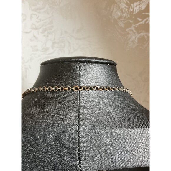 Vintage Style Bronze Chain Necklace With Turquoise Teardrop Pendant - Picture 4 of 4